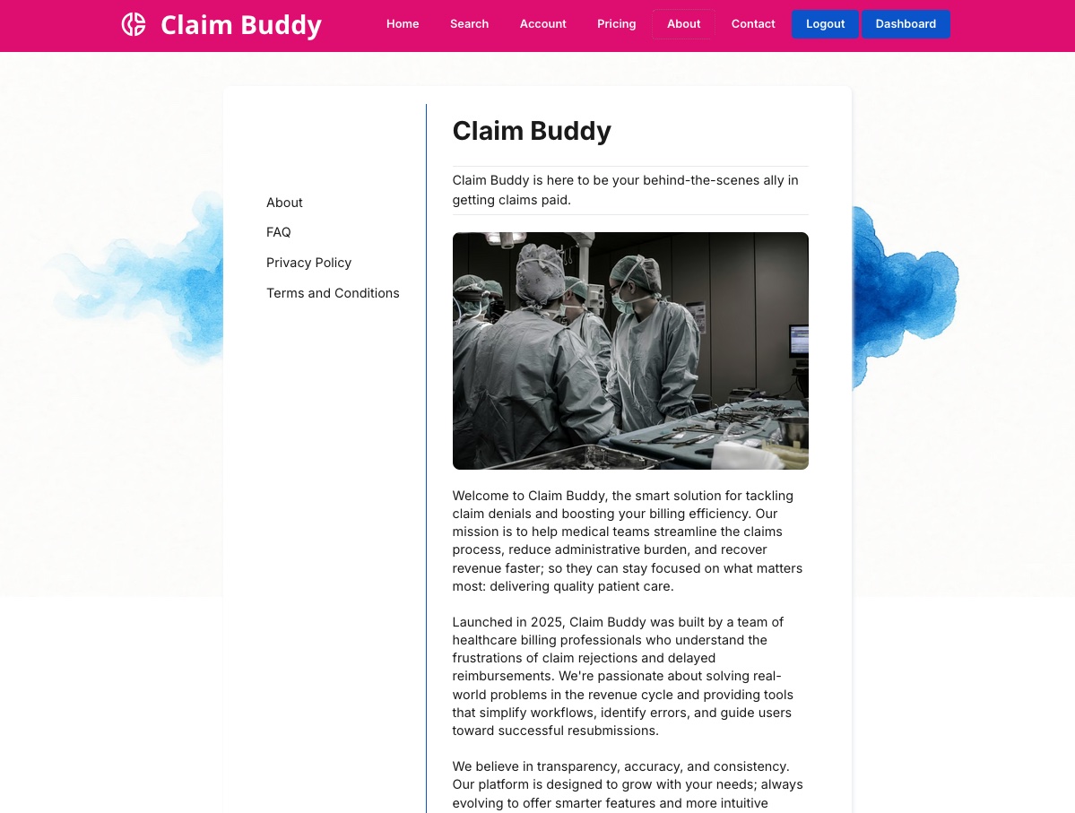 About page with mission statement