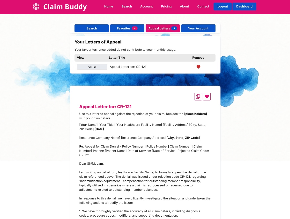 Appeal letter generator