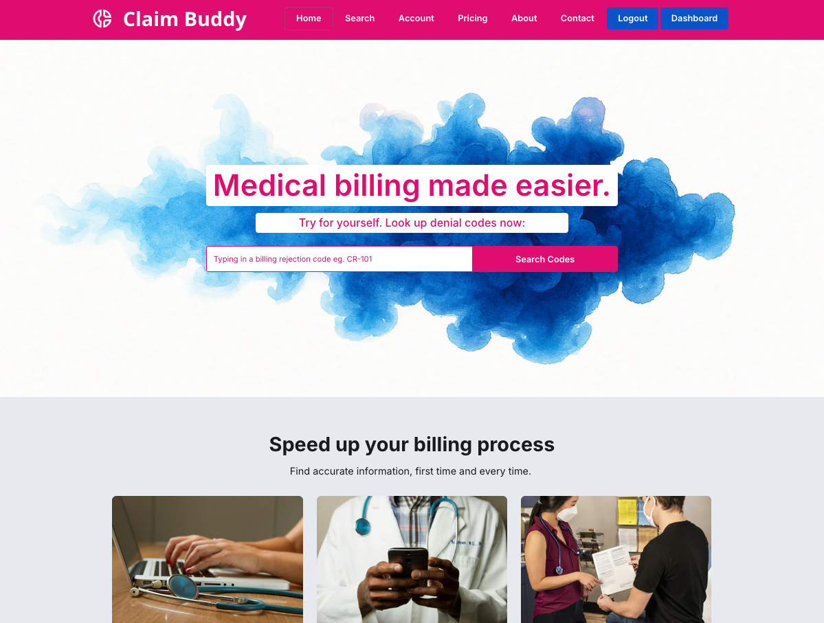 Claim Buddy Homepage