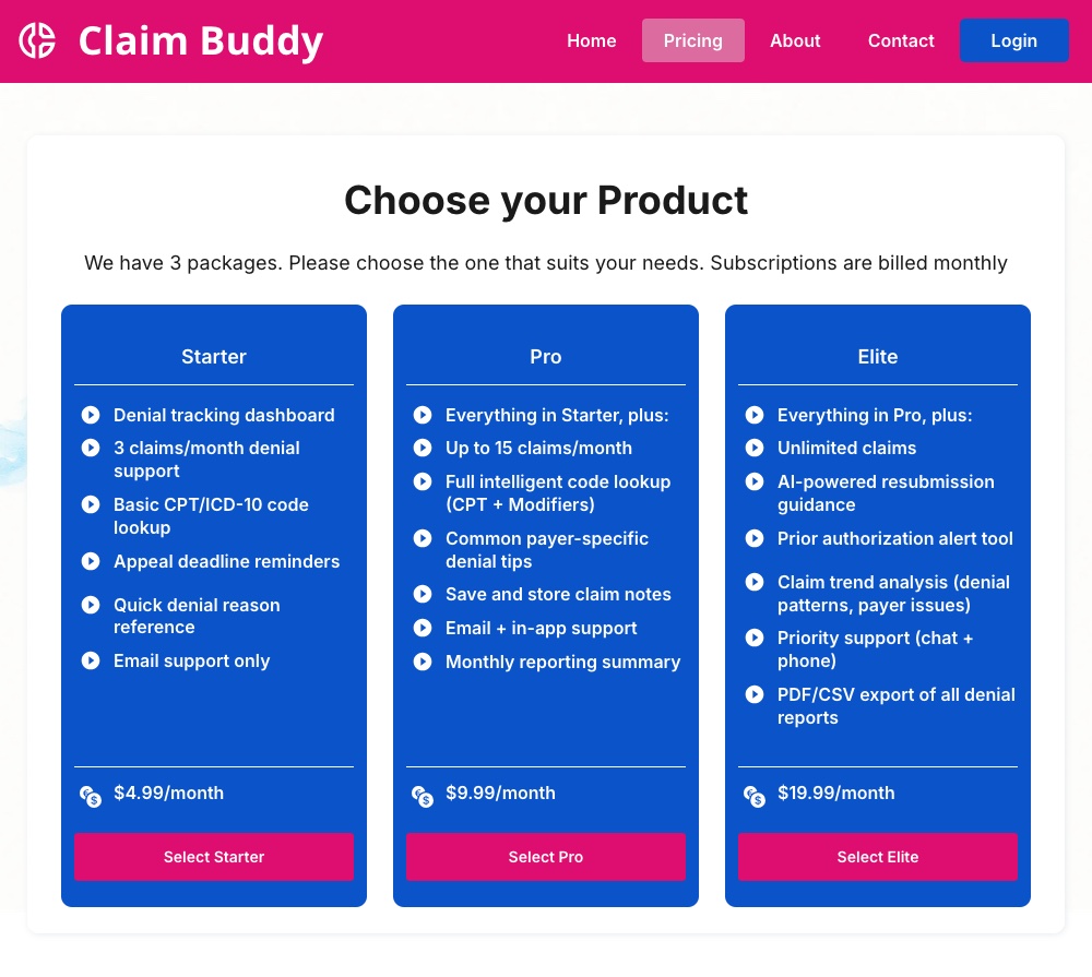 Three-tier pricing structure